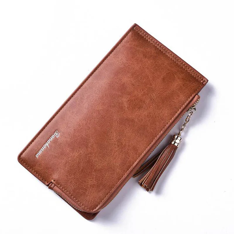 Новое поступление длинные женские кожаные кошельки женский тонкий кошелек с