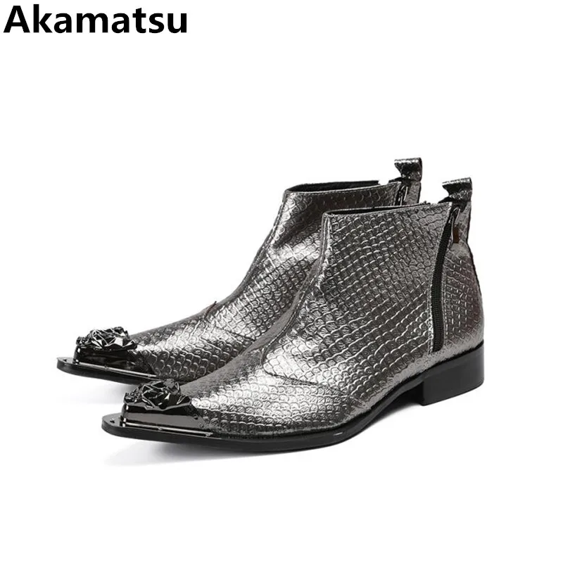 Фото Мужские ботильоны Bota masculina, кожаная обувь, мужские ботинки «Челси» с острым носком и молнией, армейская военная обувь, оксфорды больших размеров №1
