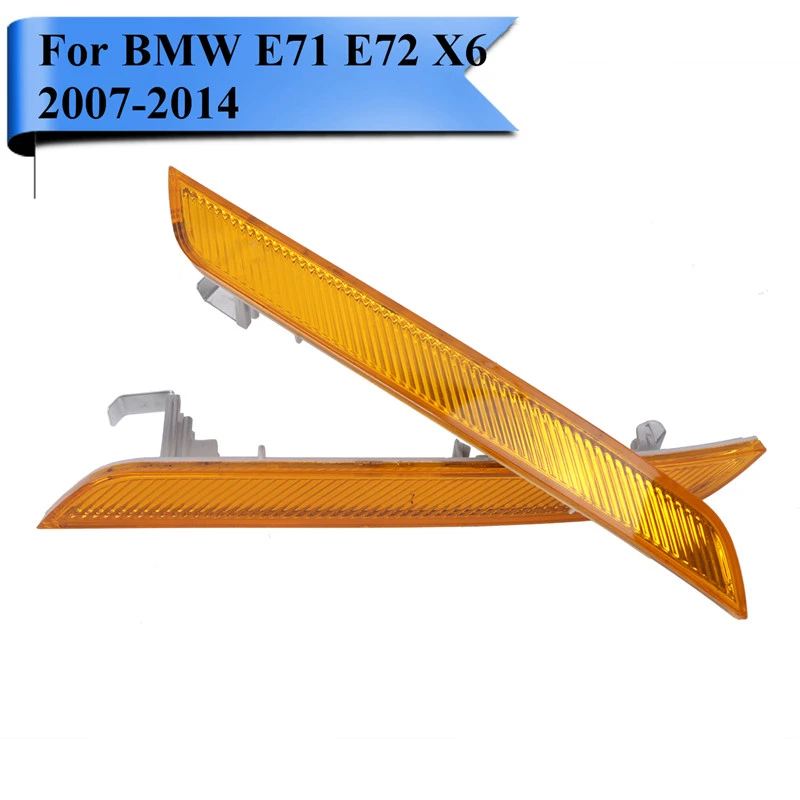 Прозрачная Янтарная желтый переднего бампера Отражатели для BMW E70 E71 E72 X6 2007 2014