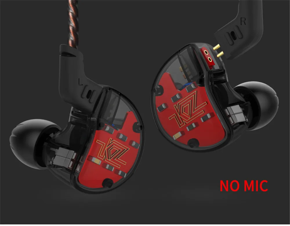 KZ ZS10 4BA+ 1DD гибридные наушники-вкладыши, HiFi наушники, наушники-вкладыши, гарнитура с шумоподавлением, DJ профессиональные наушники AS10 ZST