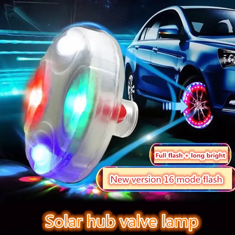 Автомобиль Стайлинг солнечной энергии Декор лампы Ветер Огонь колеса