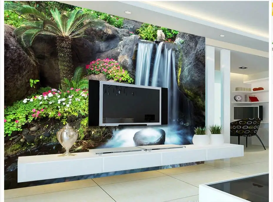 Пользовательские обои любого размера 3D в эстетическом ландшафте Водопад 3d