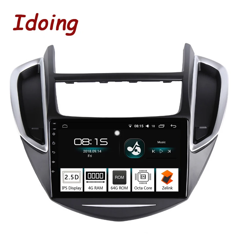 Idoing 9 &quotAndroid 8 0 Автомобильный GPS плеер для Chevrolet Trax 2013 2016 Восьмиядерный 4 Гб ОЗУ 64