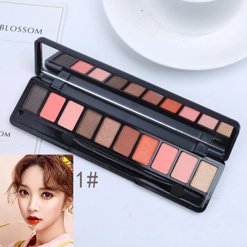 Lameila 10 Color Eyeshadow Palette Matte Tray Eye Makeup supplies |