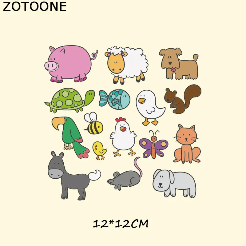 ZOTOONE Тигр собака термопластыри для одежды вышивка аппликация Сделай Сам теплопередача для одежды детские наклейки - Цвет: 33