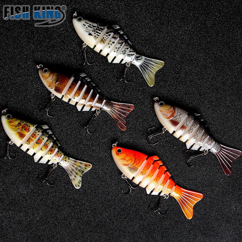 Тонущий воблер FISH KING 7 сегментов приманки для рыбной ловли гольян 10 см 15 5 г