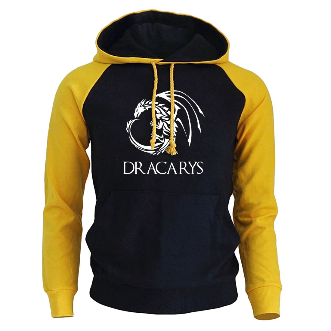 Игра престолов Мужская Толстовка Мода Реглан Толстовка Повседневный пуловер Dracarys Dargon печать Harajuku Японская уличная одежда спортивный костюм
