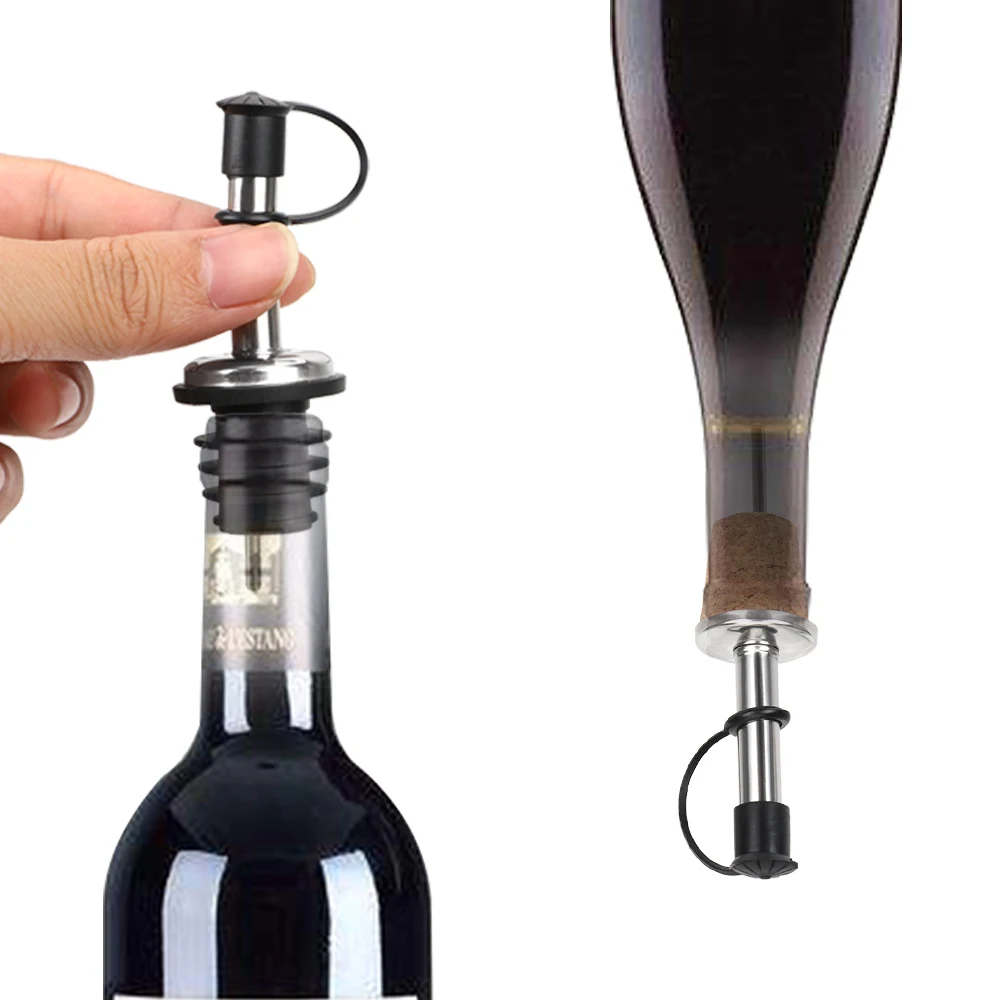 HOOMIN Нержавеющая Сталь Вино Pourer Пробка для винной бутылки Пробка барный инвентарь кухонные аксессуары