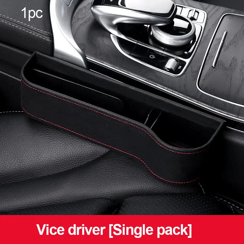 Автомобильные аксессуары для интерьера, органайзер для хранения автомобильных сидений, Складное Сиденье, щелевая коробка для хранения из искусственной кожи, Карманный держатель для воды - Название цвета: Black vice drive 1pc