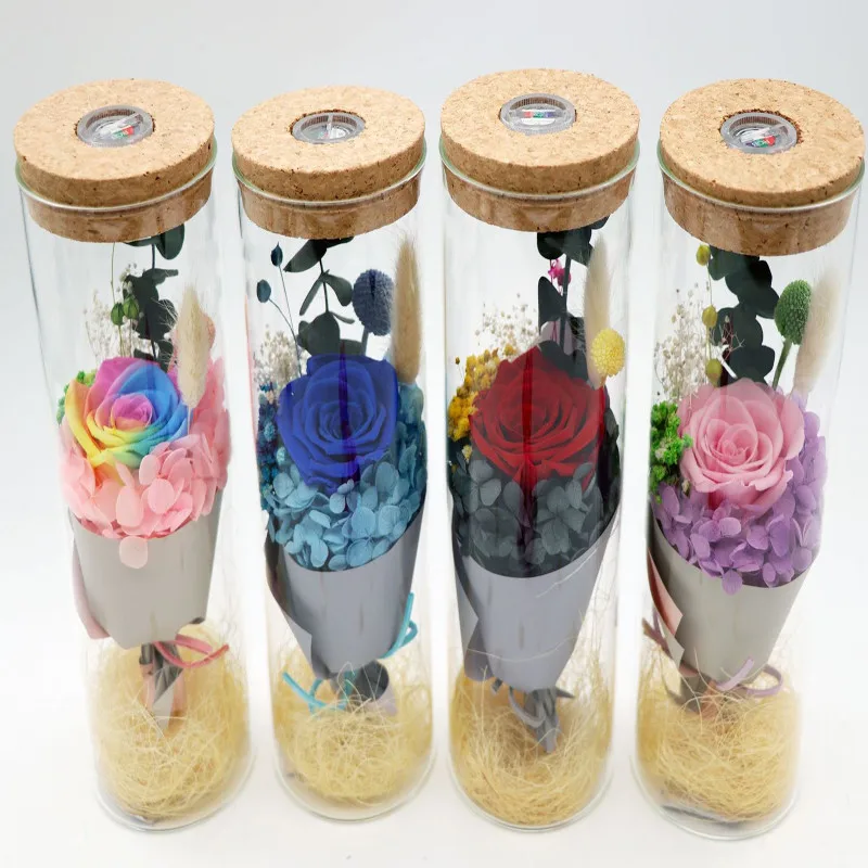 Светодиодная RGB диммерная лампа с розовым цветком пультом дистанционного