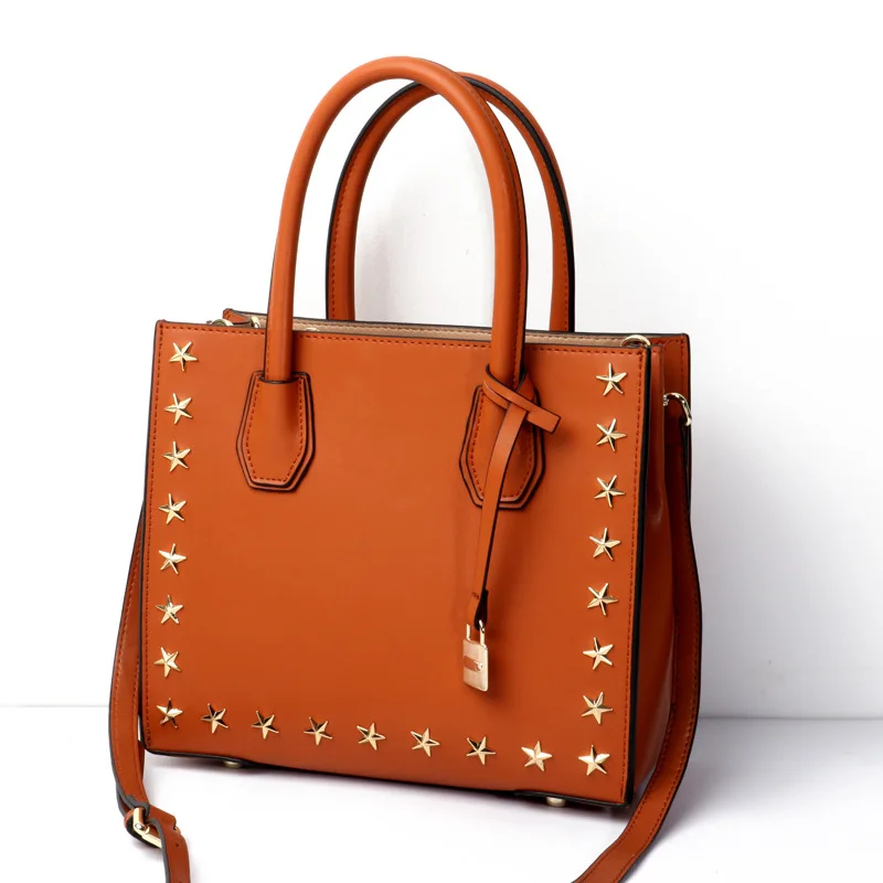 Женские сумки из натуральной кожи с заклепками для женщин роскошные женская