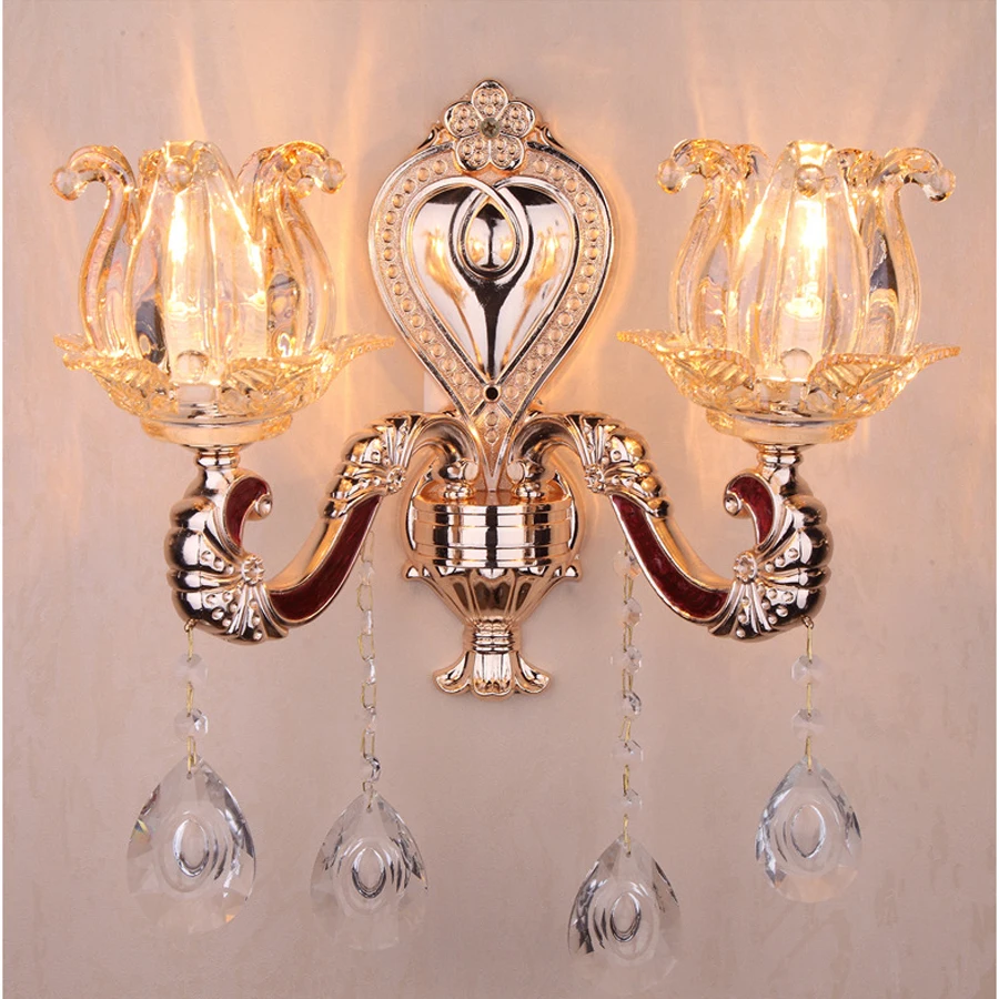 Фабрики прямые поставки европейском стиле цинковый сплав свечи хрустальные бра