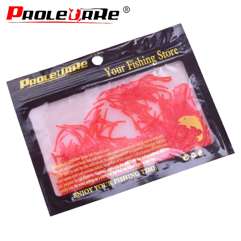 

200pcs/lot fishy odor Soft Lure Red Worms 2cm EarthWorm Fishing Baits Worms Trout Fishing Lures fishing tackle carp lures PR-080