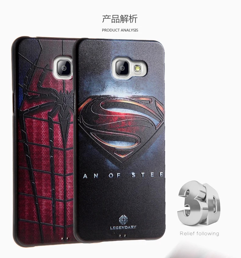 Cartoon 3D Stereo Relief Painting TPU Gel Soft Silicone back case skin cover For Samsung Galaxy A5 2016 A5+ A510 A510F A5100 |