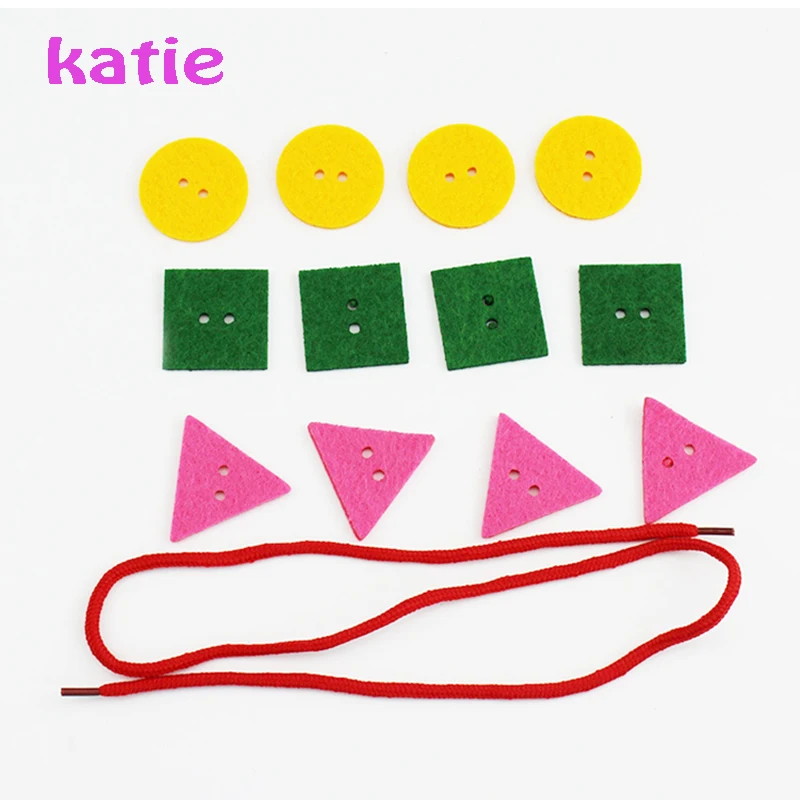 Развивающие игрушки форма разноцветные на цепочке моторы Обучающие войлок Набор
