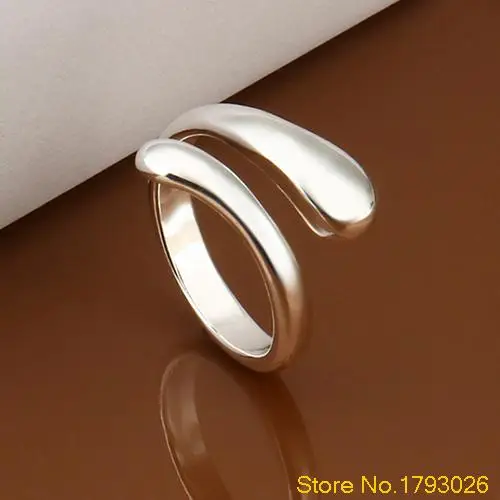 Женское роскошное посеребренное дизайнерское Открытое кольцо со змеиной