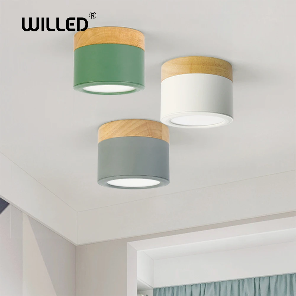 Дерево 5 w светодиодный светильник потолочный деревянный пятно света светильники