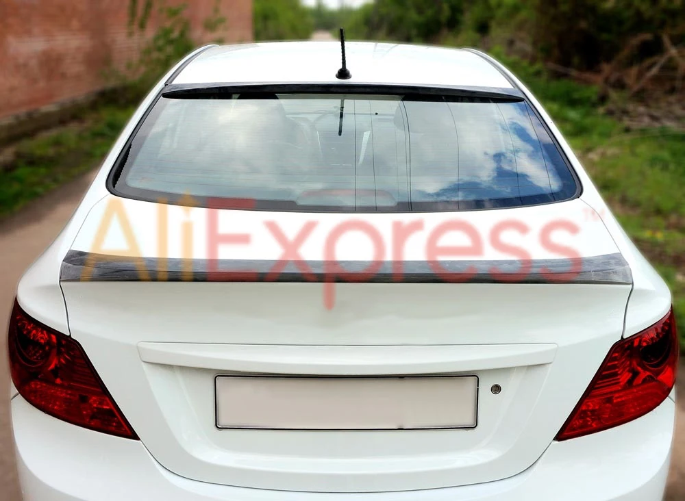Спойлер для Hyundai Solaris 2011-2014- ABS пластик Декор дизайн спортивные стили