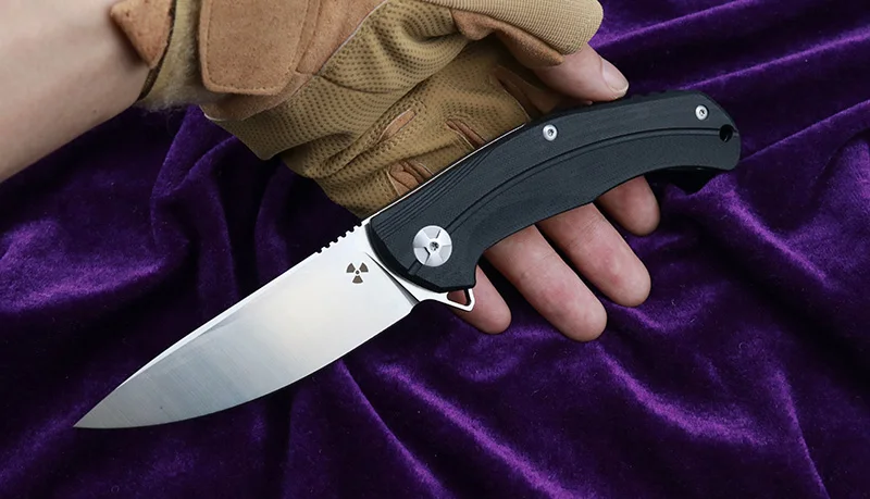 LEMIFSHE JK3215BG флиппре складной нож D2 лезвие Титан метеорит узор ручка кухня на открытом воздухе полезные фрукты Ножи EDC тоже
