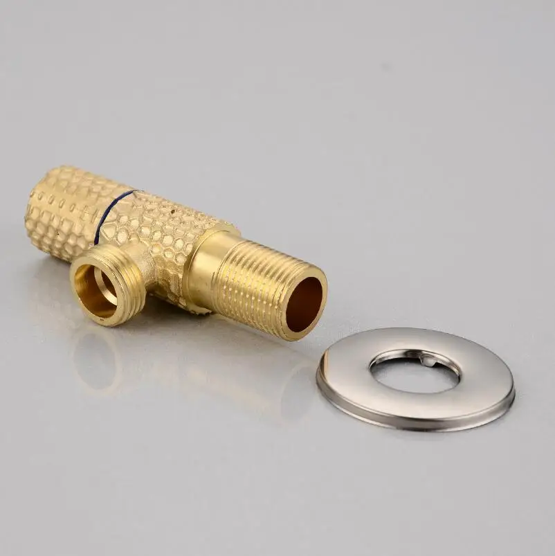 Цвет латунь треугольный клапан, утолщение водозапорный кран водонагреватель кухня ванная комната угловой вентиль для ванной
