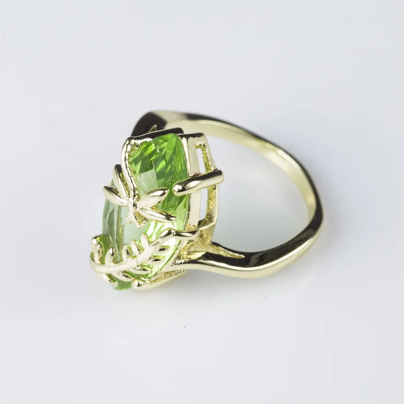 2019 New Women's Fashion Creative Dragonfly Ring For Women Jewelry Olive Green Stone Rings Cubic Zircon | Украшения и