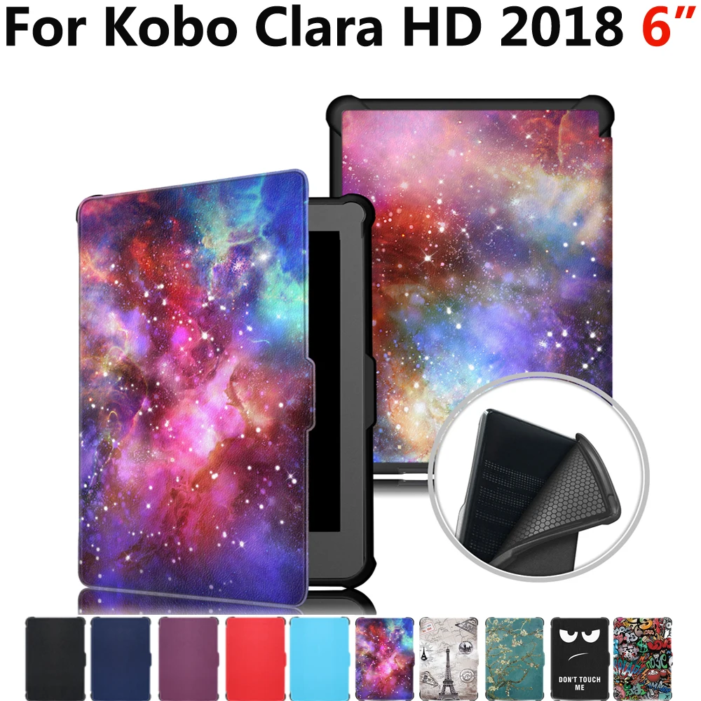 Модный Магнитный смарт чехол для Kobo Clara HD 2018 6 0 тонкий легкий Флип Мягкий