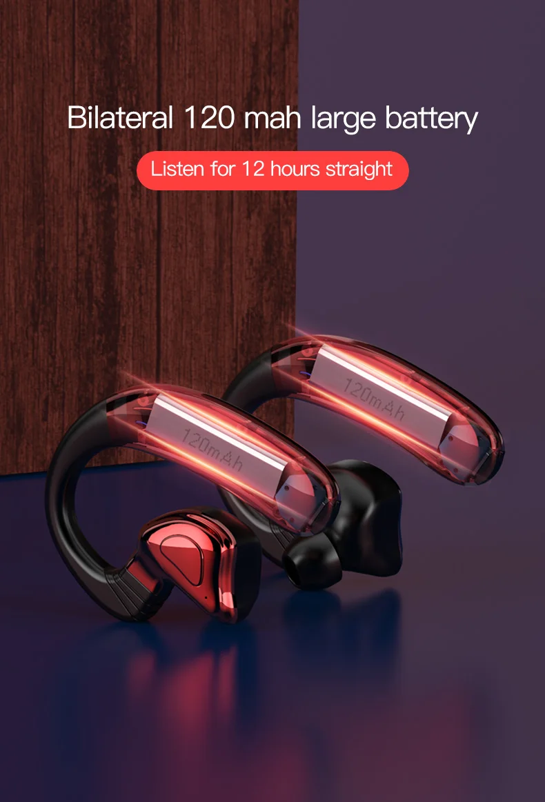 AMTERBEST Q9S-TWS, беспроводные Bluetooth 5,0, Bluetooth наушники, Hi-Fi наушники, наушники, беспроводная гарнитура, ушные крючки для смартфонов