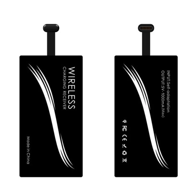 Универсальное Qi Беспроводное зарядное устройство Type C приемник для зарядки Huawei P20