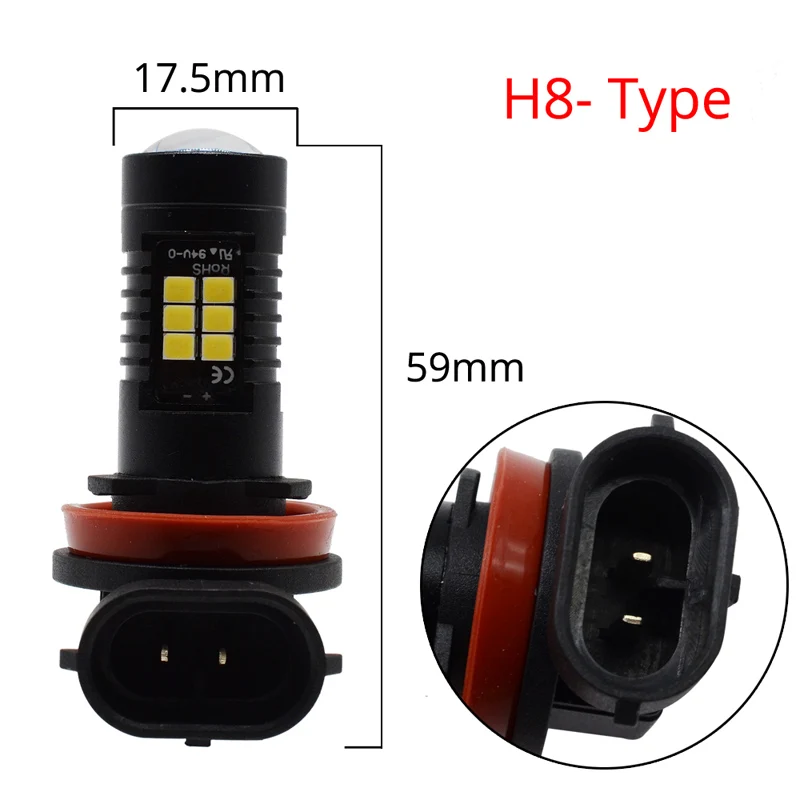 H8 2X P21W светодиодный PY21W 1156 BA15S светодиодный лампы автомобиля светильник s 1200Lm сигнал поворота Стоп-сигнал светильник R5W 3030 светодиодный s 12V 24V автомобилей лампы - Испускаемый цвет: H8