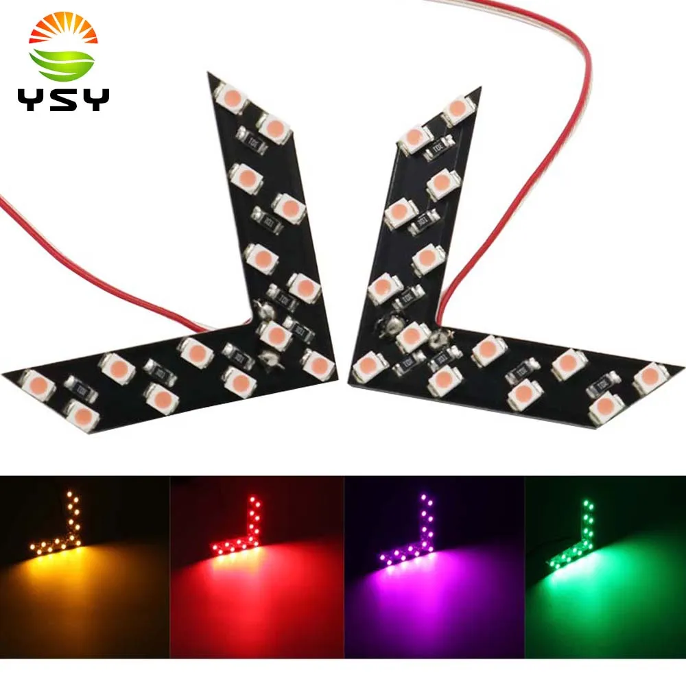 YSY 100 шт. Стайлинг автомобиля 14 SMD Светодиодная Стрелка Панель для зеркало заднего