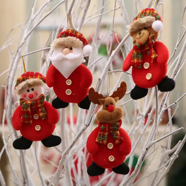 4 шт. дерево Рождественское украшение для дома Санта Клаус снеговик лося