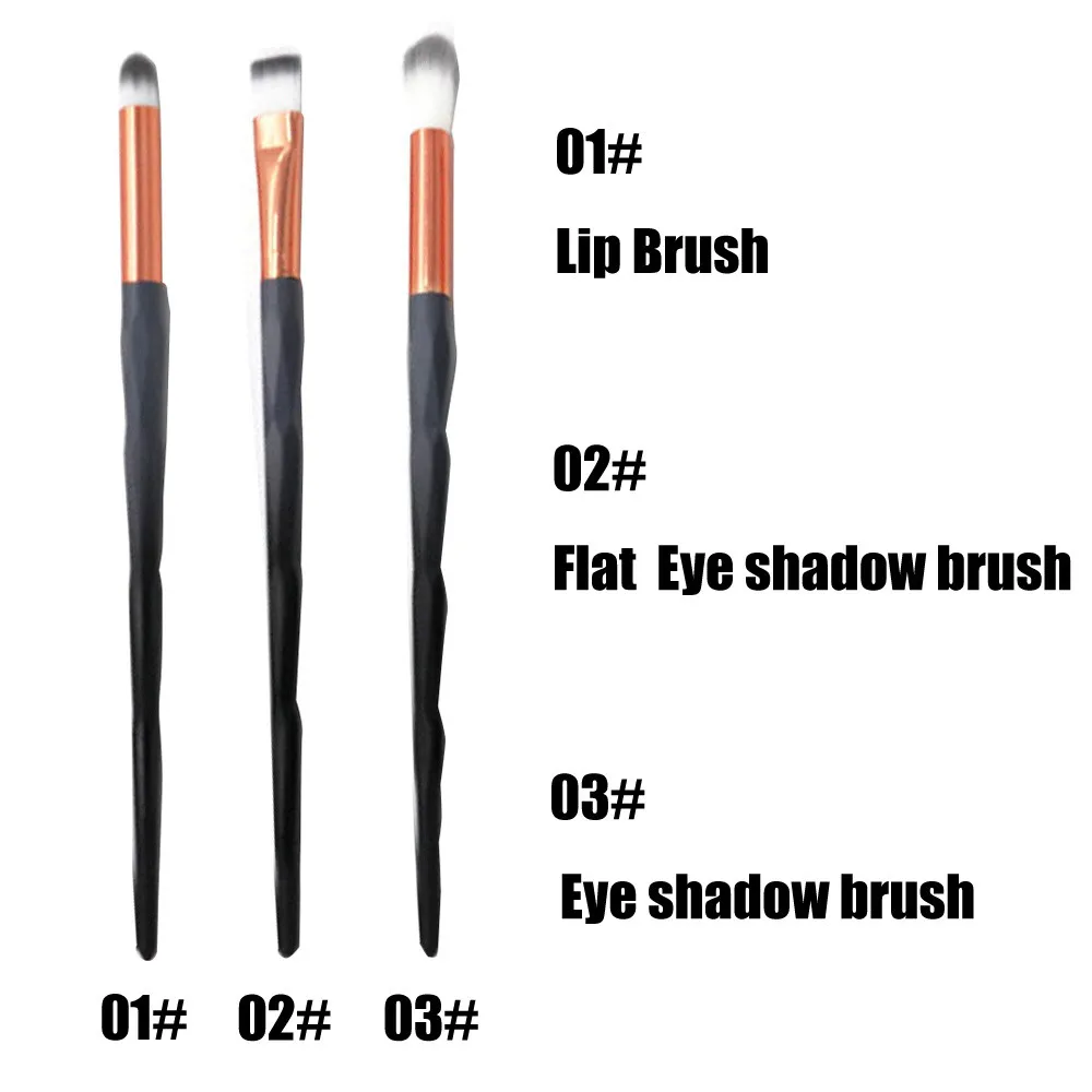3pcs/set Wooden makeup brushes Foundation Cosmetic Eyebrow Eyeshadow Brush professional artist Makeup Sets Tools | Красота и здоровье