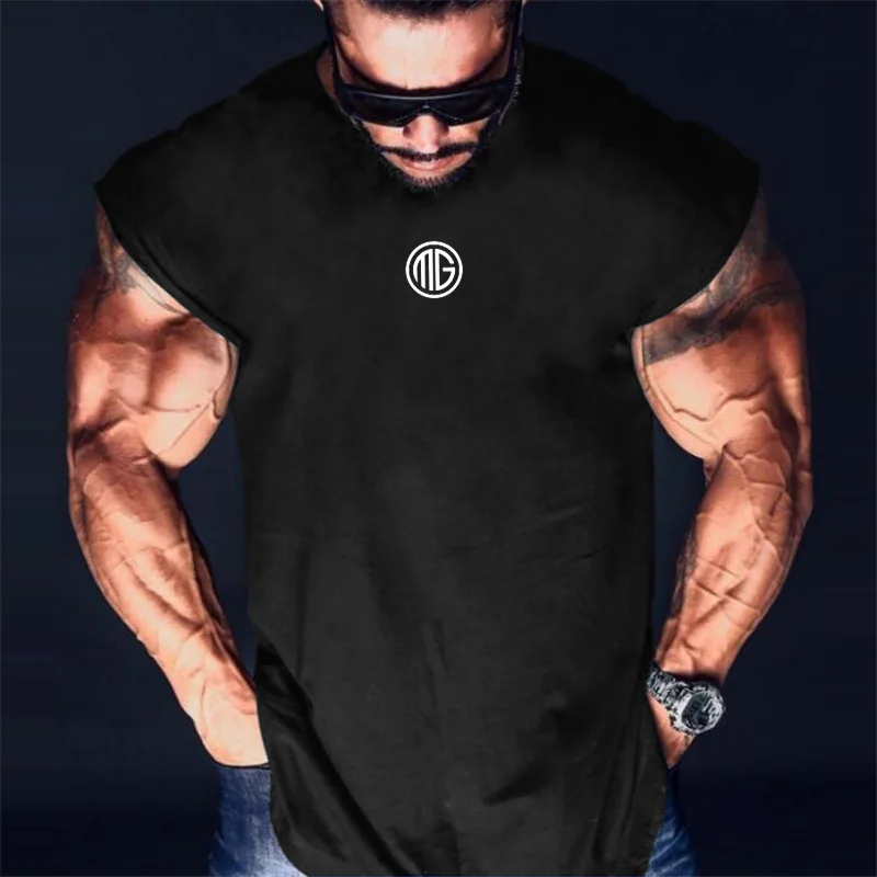 

Muscleguys brand clothing Fitness Tank Top Men Stringer Bodybuilding Muscle Shirt Workout Vest gyms Sleeveless Singlets