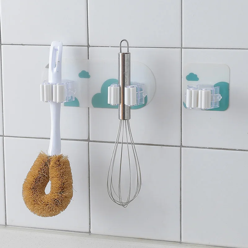 Creative Simple Wall-Mounted Mop Storage Rack Bag Box Kitchen Paste | Дом и сад