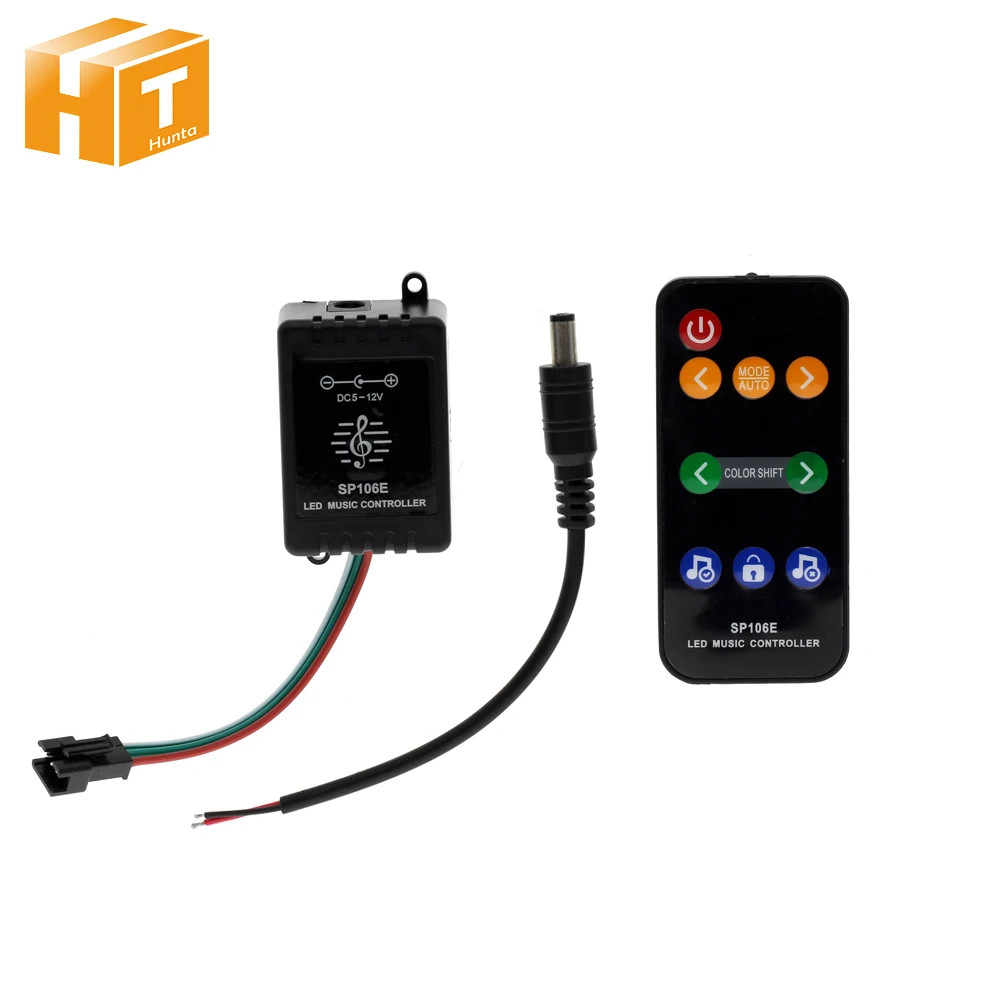 SP106E светодиодный музыкальный контроллер с 9 клавишами DC5V 12V WS2811 /WS2812B /6812 /1903/6803