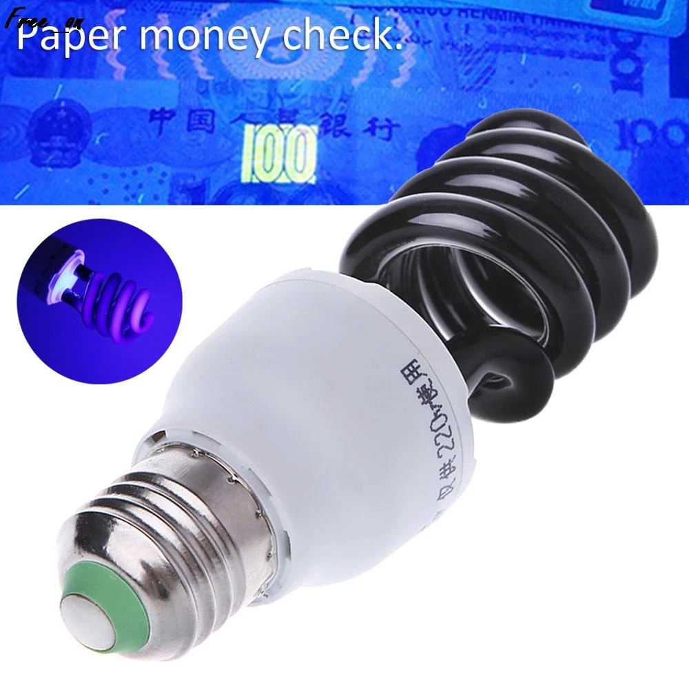 E27 20 W ультрафиолетовая флуоресцентная Blacklight лампочка CFL лампы 220 V