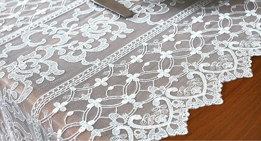 Европейский стиль белая модная кружевная скатерть роскошная высококлассная