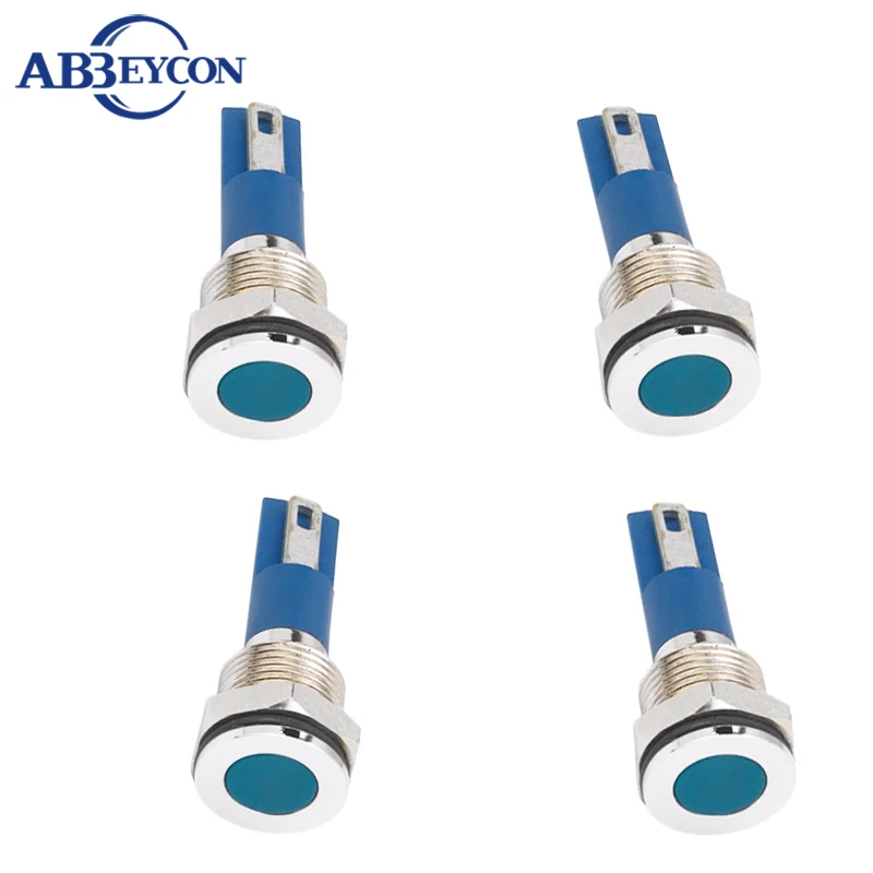 10 мм водонепроницаемый индикатор плоский круглый точечный светодиодный