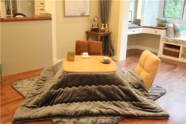 4 шт./компл.) японский набор Kotatsu Настольный обогреватель футон для ног Wamer стол с подогревом мебель для гостиной Kotatsu деревянный стол квадратный 80 см