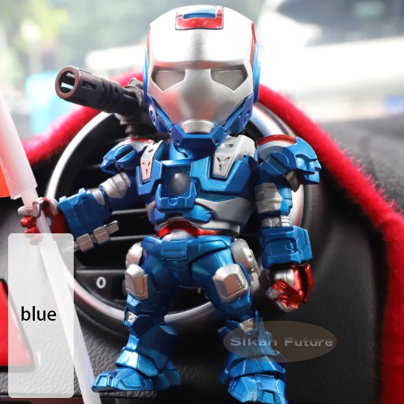 Blue Человек-паук, Железный человек, автомобильный освежитель воздуха, автомобильный Кондиционер на выходе, твердые ароматерапевтические автомобильные аксессуары, подарки - Название цвета: Blue
