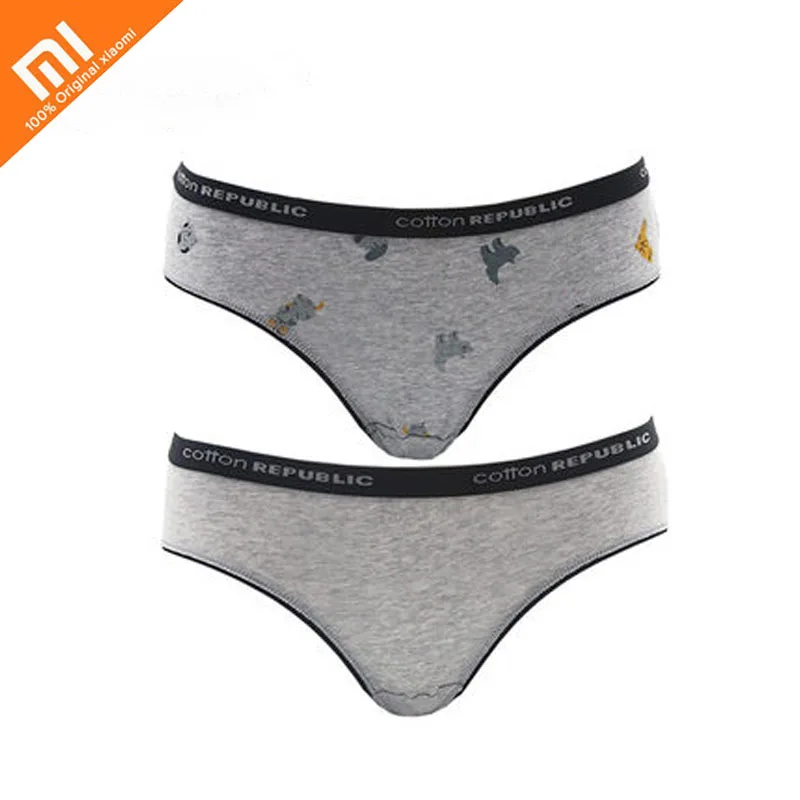 2 шт xiaomi mijia, хлопковое женское нижнее белье, сексуальное, средняя талия, молодежное, студенческое нижнее белье, в этом году, красное, с низкой талией, с широкой талией, нижнее белье