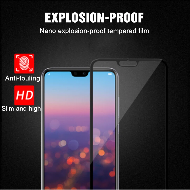 Защитное стекло 40D для Huawei P20 P30 lite pro Защита экрана Mate 10 закаленное | Мобильные