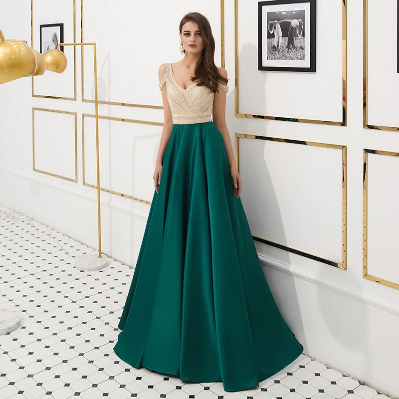 Forevergracedress темно-зеленое платье на выпускной 2019 Роскошные Стразы ручной работы