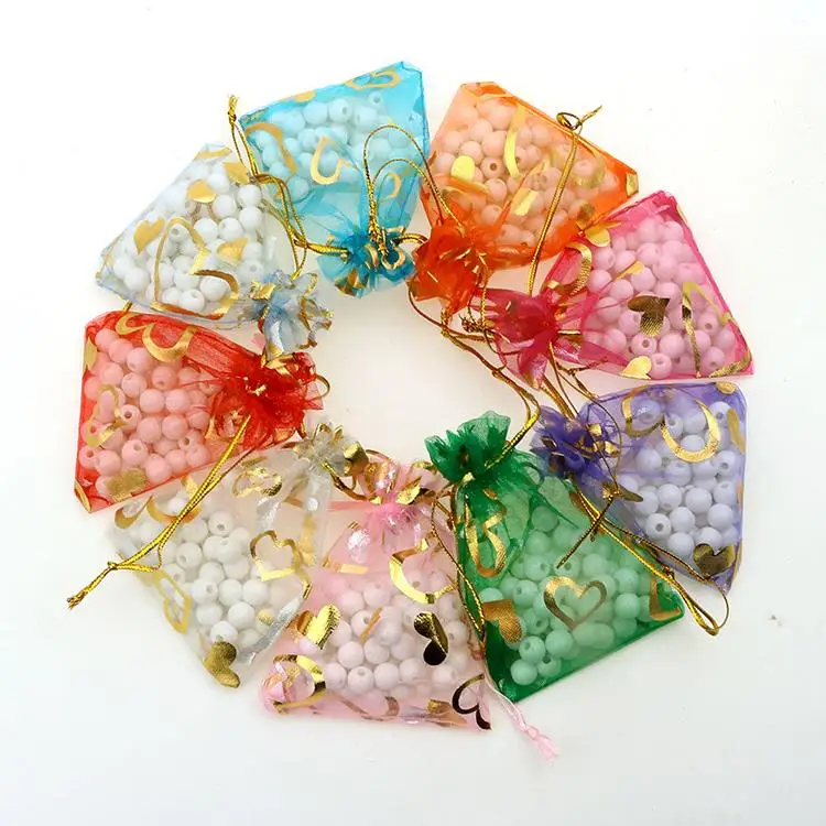 Multi Color-1 50 шт./компл. 7x9 см Цвета: золотистый, розовое/бабочка из органзы мешки для ювелирных изделий, свадебный подарок мешок Mix Цвет на Рождество год вечерние праздничные Применение - Цвет: Multi Color-1