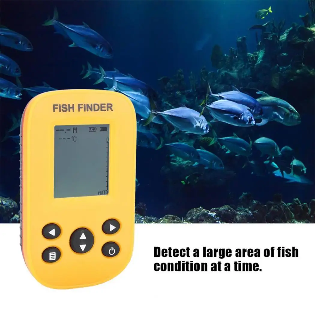 125 кГц Sonar Частота беспроводной локатор для рыб подводный ЖК-рыболокатор | Спорт и