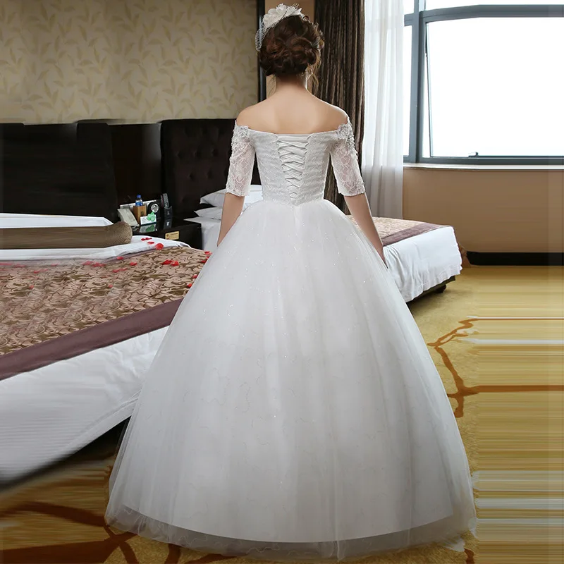 Роскошное бальное платье inofinn свадебное с кружевом винтажное Vestido De Novia Princesa
