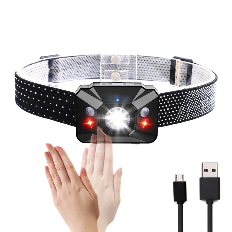 10000лм XP G2 светодиодная перезаряжаемая фара белый красный палец индукционные фары