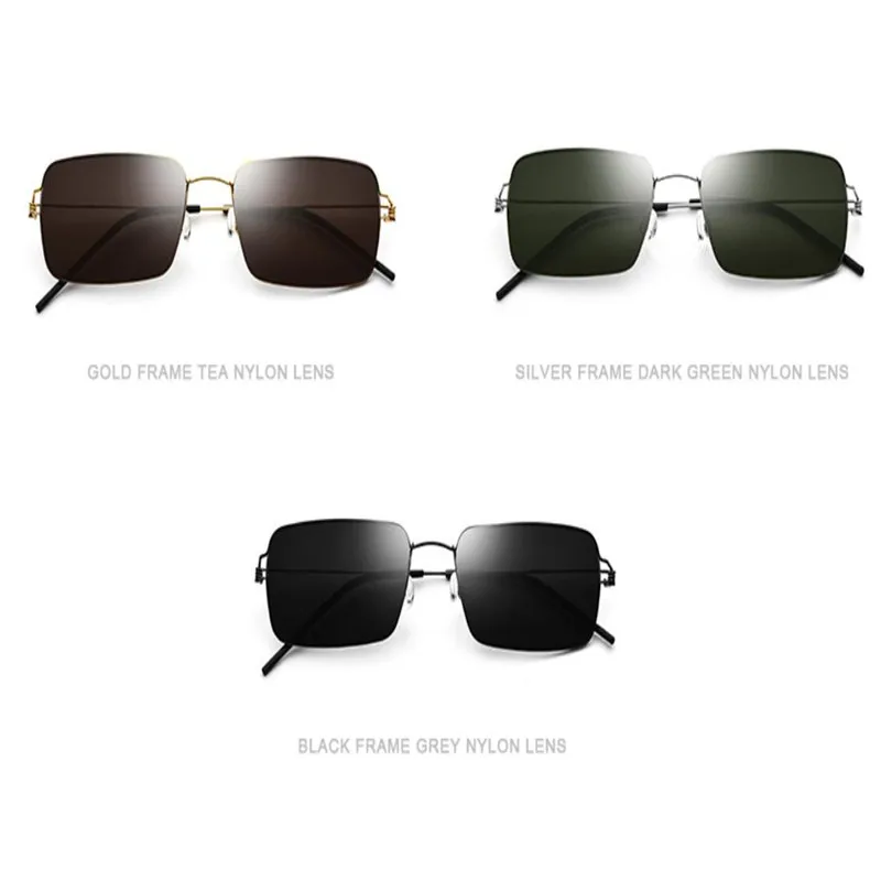 

MONGOTEN Ultralight Unisex Fashion Retro Full Rim Polarized Sunglasses Eyewear Frame Brand Design Screwless Driving Sunglasses