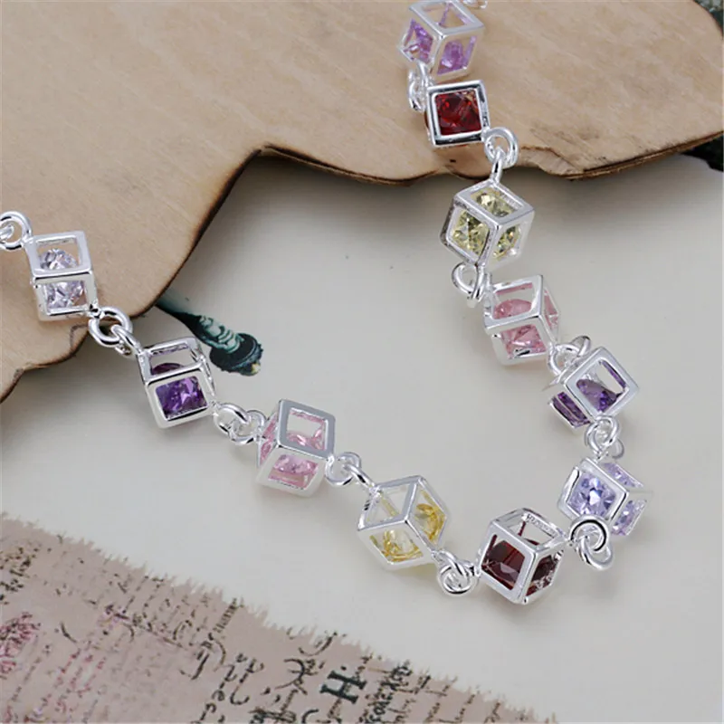 ECODAY модные ювелирные изделия серебряный цвет браслет браслеты с подвесками для