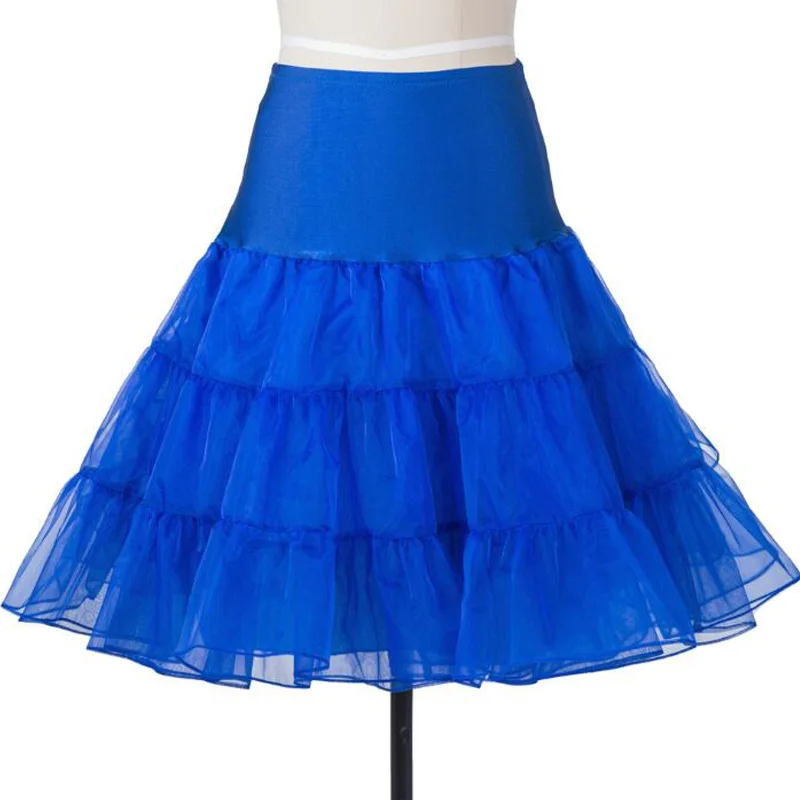 Blue Skirt Белая и зеленая юбка из тюля пышный подъюбник с высокой талией юбка в стиле "Ретро" Лолита качели Винтаж 50 s 60 s рокабилли Кринолин Нижняя юбка - Цвет: Blue Skirt